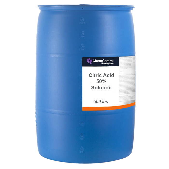 Citric Acid 50% Solution - Food Grade (Kosher, NSF) - 55 Gallon Drum