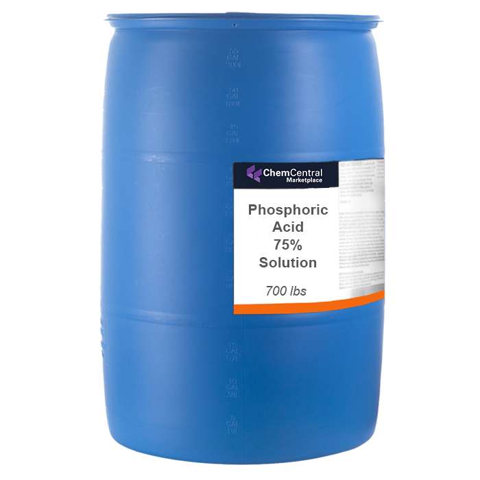 Phosphoric Acid 75% Solution - Food Grade (FCC, Kosher) - 55 Gallon Drum